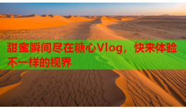 甜蜜瞬间尽在糖心Vlog，快来体验不一样的视界