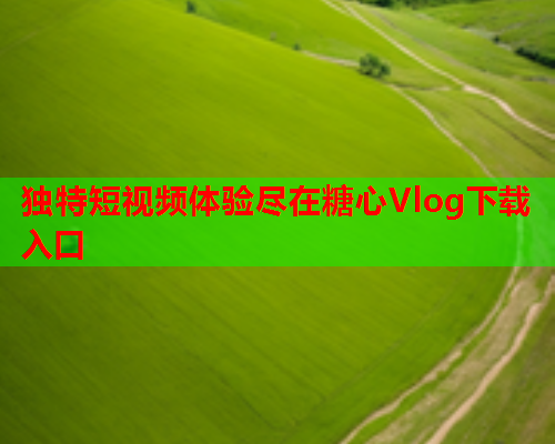 独特短视频体验尽在糖心Vlog下载入口